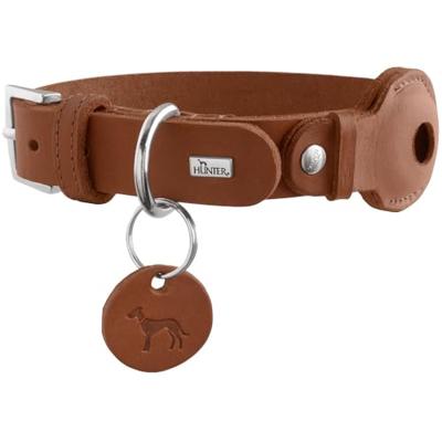 HUNTER Hondenhalsband met Apple AirTag-houder Viborg, bruin, Maat: 50 HUNTER Hondenhalsband met Apple AirTag-houder Viborg, bruin, Maat: 50