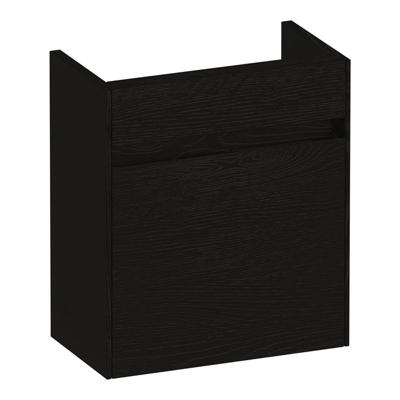 Brauer Inspire Fonteinkast - 40 cm - 1 Deur - Greeploos - Rechtsdraaiend - Timber Black