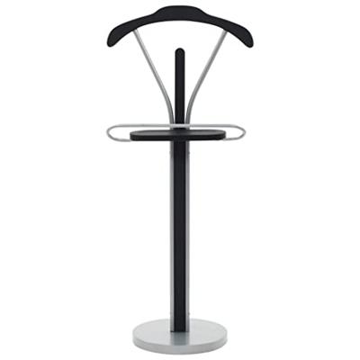 VidaXL Kledingbutler 45x35x107 cm zwart en grijs