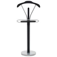 VidaXL Kledingbutler 45x35x107 cm zwart en grijs - thumbnail