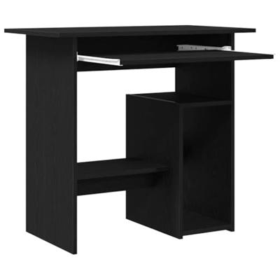Bureau 80x45x74 cm spaanplaat zwart eikenkleurig