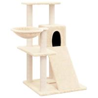 VidaXL Kattenmeubel met sisal krabpalen 82 cm crèmekleurig - thumbnail