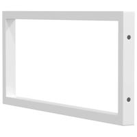 Wandbeugels voor wasbak 2 st rechthoekig staal wit - thumbnail