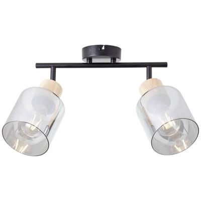 Brilliant Plafondlamp Weald 2-lichts zwart 99838/93