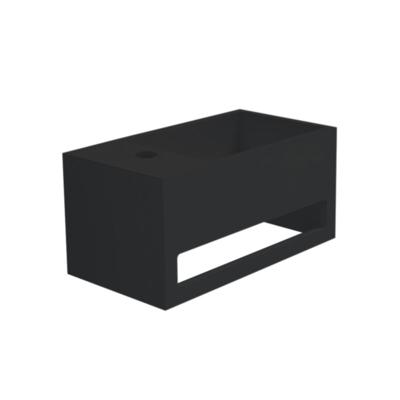 Fontein Best Design Mona-Black 33x18x16 cm incl. Handdoekhouder Links Solid Surface Mat Zwart Fontein Best Design Mona-Black 33x18x16 cm incl. Handdoekhouder Links Solid Surface Mat Zwart