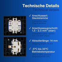 REV 0007861900 Stopcontact (opbouw) Met schakelaar IP44 Antraciet - thumbnail