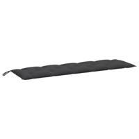 Tuinbankkussens 2 st 180x50x7 cm stof gemleerd antracietkleur - thumbnail