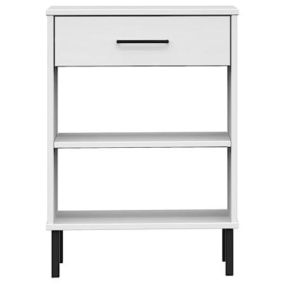 Wandkast met metalen poten OSLO massief grenenhout wit Wandkast met metalen poten OSLO massief grenenhout wit