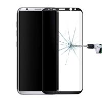 Voor Galaxy S8 / G9500 0.3mm 9H oppervlaktehardheid 3D gebogen oppervlak zeefdruk volledige scherm getemperd glas scherm Protector(Black) - thumbnail