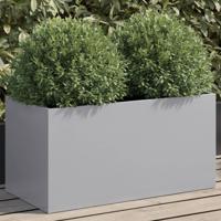 VidaXL Plantenbak 62x30x29 cm gegalvaniseerd staal zilverkleurig - thumbnail