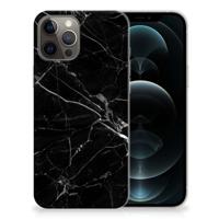 iPhone 12 Pro Max | TPU | Siliconen hoesje | Marmer Zwart - Origineel Cadeau Vader - thumbnail