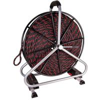 Trektouw polyester Ø10 mm 120 m met haspel Runpotec - thumbnail