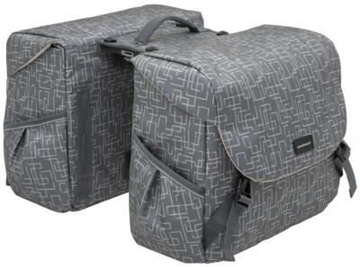 New Mondi joy dubbele fietstas - waterafstotend polyester - 38l - mik adapter - ivy walnut