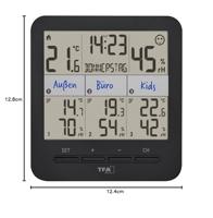 TFA Dostmann KLIMA@HOME 2 30.3075.01 Draadloze thermo- en hygrometer Zwart - thumbnail
