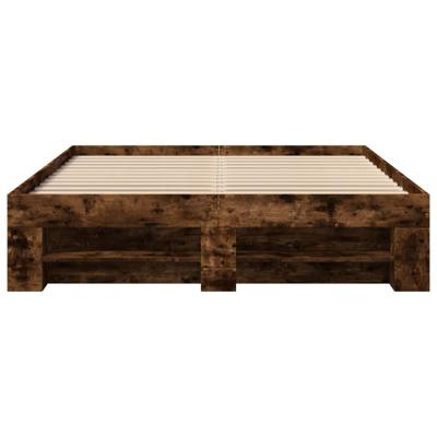 Bedframe zonder matras hout gerookt eikenkleurig 140x190 cm