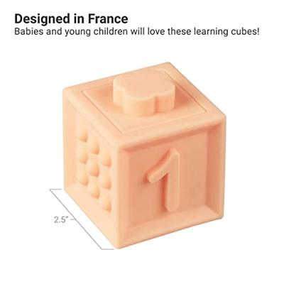 Mijn eerste educatieve kubussen - Babytolove meerkleurig pastel
