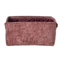 Mand chenille - rood - 33x23x16 cm - thumbnail
