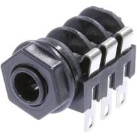 Neutrik NMJ6HF-S Jackplug 6,35 mm Bus, inbouw horizontaal Aantal polen: 3 Stereo Zwart 1 stuk(s) - thumbnail