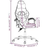 Gamestoel kunstleer zwart en wit - thumbnail
