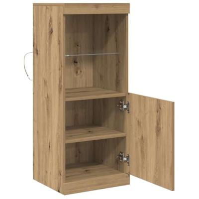 Dressoir artisanaal eikenkleurig 41 x 37 x 100 cm Bewerkt hout