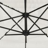 Parasol met stalen paal 300x200x250 cm wit - thumbnail