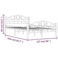 Bedframe metaal zwart 120x200 cm - thumbnail
