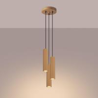 Hanglamp KARBON 3P goud - thumbnail