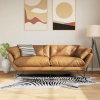VidaXL Vloerkleed zebrapatroon wasbaar anti-slip 120x170 cm zwart wit - thumbnail