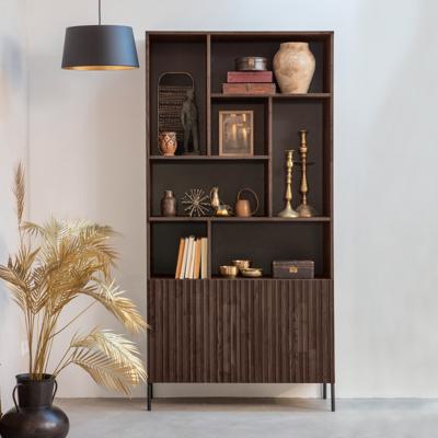 Hoge kast Gravure korpus Bruin en deuren bruin Hoge kast Gravure korpus Bruin en deuren bruin