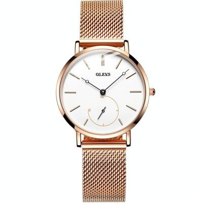 OLEVS 5190 Dames Waterdicht Ultra-dunne Small Dial Quartz Watch (Rose Gold + Wit) OLEVS 5190 Dames Waterdicht Ultra-dunne Small Dial Quartz Watch (Rose Gold + Wit)
