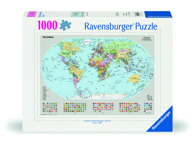 Ravensburger Legpuzzel staatkundige wereldkaart, 1000st.