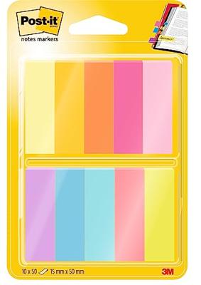 Post-it Plakindex 670-10AB Geel, Ultra-geel, Pastelroze, Neon-oranje, Ultra-roze, Neon-groen, Ultrablauw, Turquoise, Papaverrood, Rood, Violet
