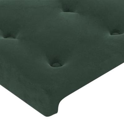 Hoofdbord met randen 163x23x118/128 cm fluweel donkergroen