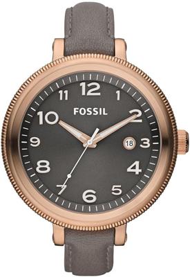 Fossil horlogeband AM4393 Leder Grijs + grijs stiksel Fossil horlogeband AM4393 Leder Grijs + grijs stiksel