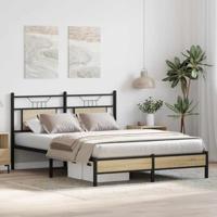 Bedframe zonder matras hout sonoma eikenkleurig 150x200 cm - thumbnail