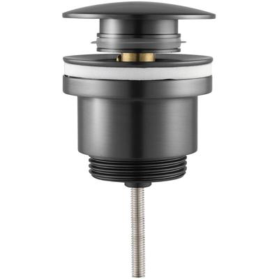 Clickwaste Afvoerplug - Leoni Clis - Messing - PVD - Gunmetal Grijs Clickwaste Afvoerplug - Leoni Clis - Messing - PVD - Gunmetal Grijs