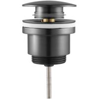 Clickwaste Afvoerplug - Leoni Clis - Messing - PVD - Gunmetal Grijs - thumbnail