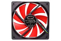 Xilence XPF120.R.PWM PC-ventilator Zwart, Rood (b x h x d) 120 x 25 x 120 mm - thumbnail