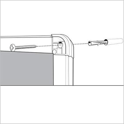 Kurkbord Nobo Wit Aluminium - thumbnail