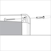 Kurkbord Nobo Wit Aluminium - thumbnail