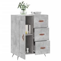 Dressoir 69,5x34x90 cm bewerkt hout betongrijs - thumbnail