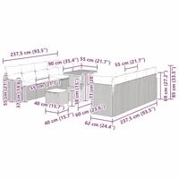 Tuinbankenset 11 pcs Zwart poly rattan - thumbnail