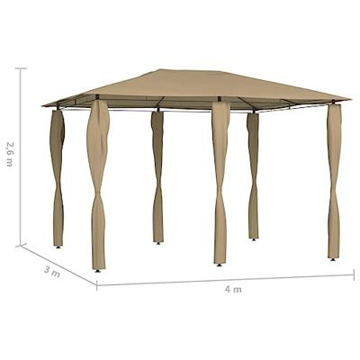 Prieel met paalhoezen 160 g/m² 3x4x2,6 m taupe Prieel met paalhoezen 160 g/m² 3x4x2,6 m taupe