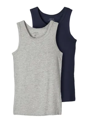 Name it 2-Pack kinder/ jongens hemden - Katoenen onderhemd - Duurzaam