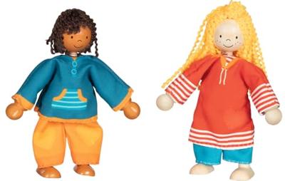 Goki flexibele poppen fynja & fabio, 6 outfits