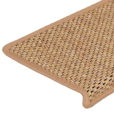 Trapmatten zelfklevend 15 st sisal-look 65x21x4 cm oranje