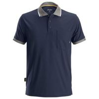 Snickers poloshirt tech d.blauw L - thumbnail