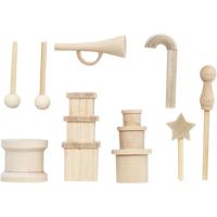 Creativ Company Kleine houten accessoires voor decoratie set, 13dlg. - thumbnail