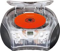 Draagbare stereo FM-radio met CD-speler Transparant - thumbnail