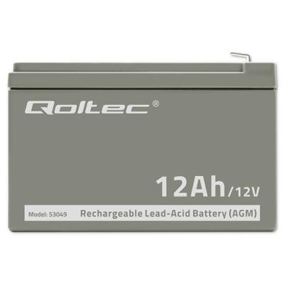 Qoltec 53049 AGM-accu | 12V | 12Ah